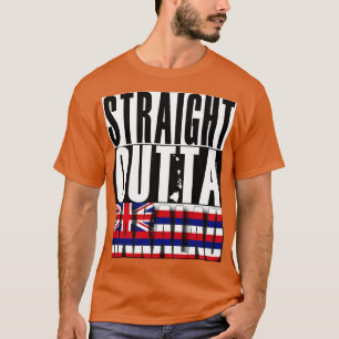 Camiseta Bandera del estado de Hakalau Hawaii al aire libre