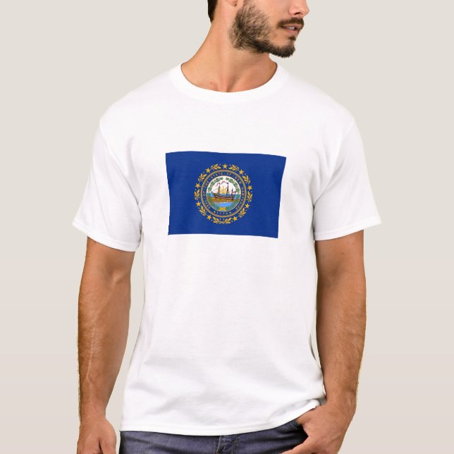 Camiseta Bandera del estado de Hampshire (Anverso)
