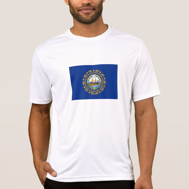 Camiseta Bandera del estado de Hampshire (Anverso)