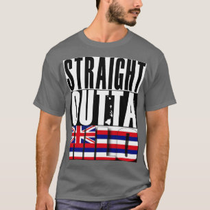 Camiseta Bandera del estado de Hilo Hawaii al aire libre po