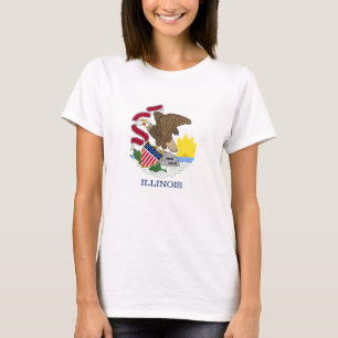 Camiseta Bandera del estado de Illinois