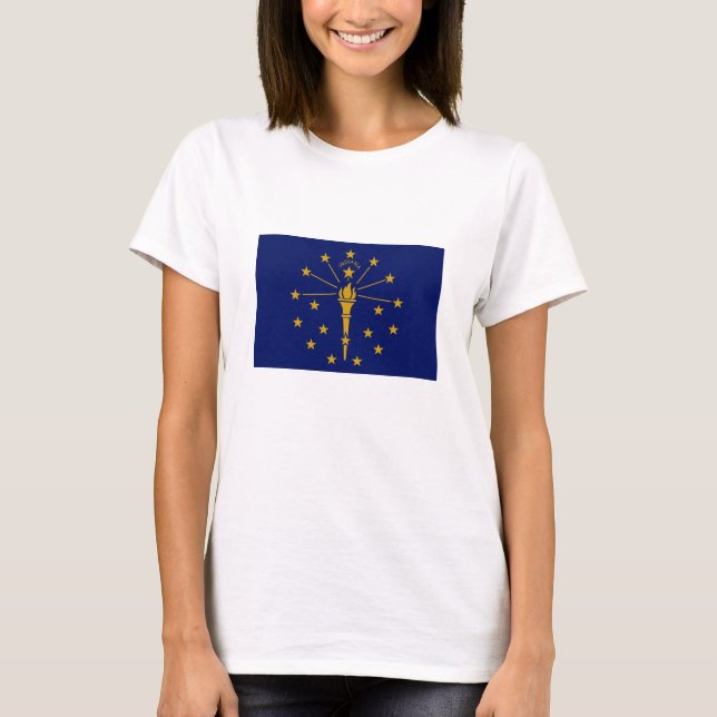 Camiseta Bandera del Estado de Indiana (Anverso)