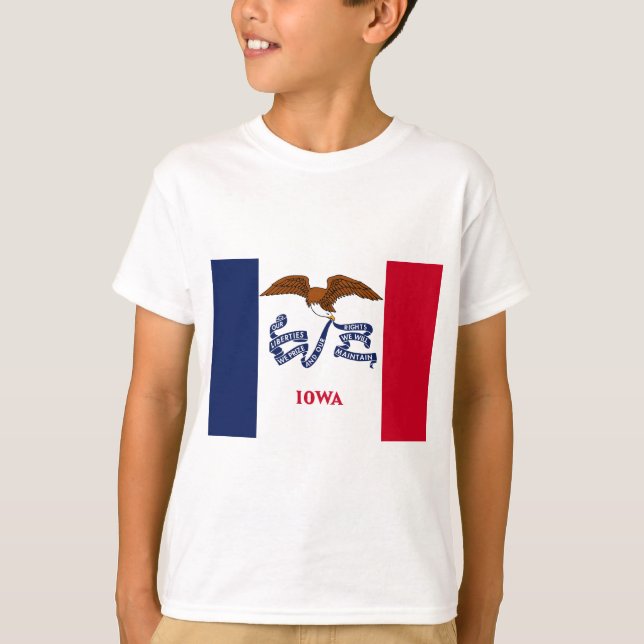 Camiseta Bandera del Estado de Iowa (Anverso)