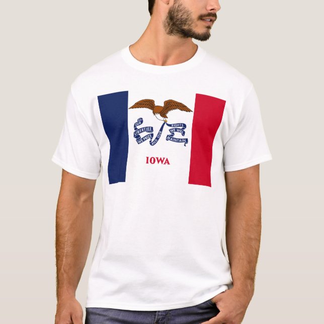 Camiseta Bandera del Estado de Iowa (Anverso)