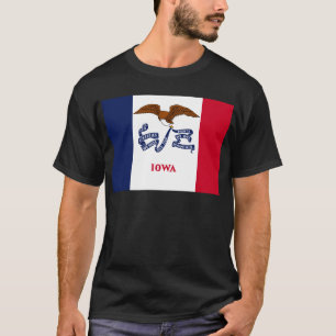Camiseta Bandera del Estado de Iowa