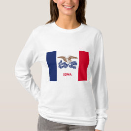 Camiseta Bandera del Estado de Iowa