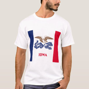 Camiseta Bandera del Estado de Iowa