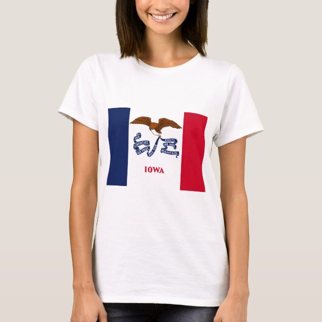 Camiseta Bandera del Estado de Iowa (Anverso)