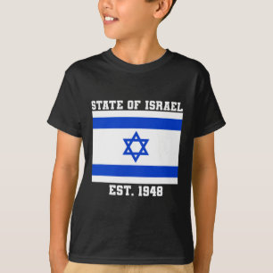Camiseta Bandera Del Estado De Israel Este. Día de la Indep