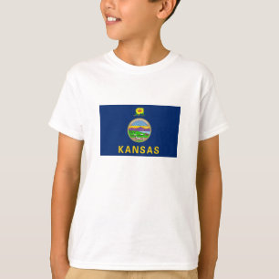 Camiseta Bandera del estado de Kansas