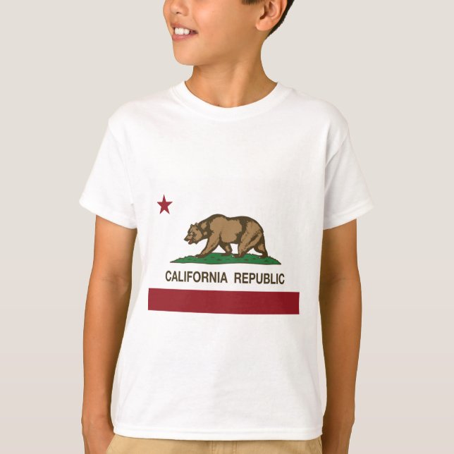 Camiseta bandera del estado de la república de California (Anverso)