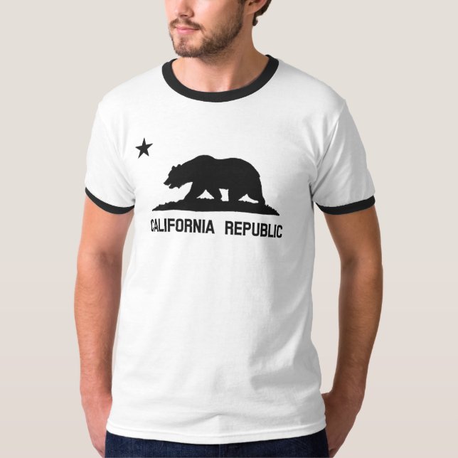 Camiseta Bandera del estado de la república de California (Anverso)