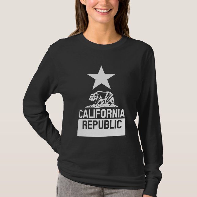 Camiseta Bandera del estado de la REPÚBLICA de CALIFORNIA (Anverso)