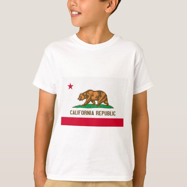 Camiseta Bandera del estado de la república de California (Anverso)