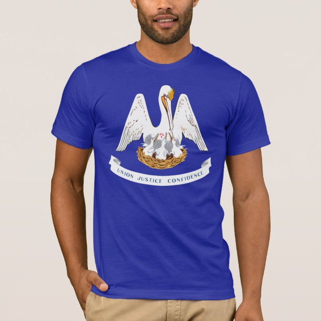 Camiseta Bandera del estado de Luisiana (Anverso)