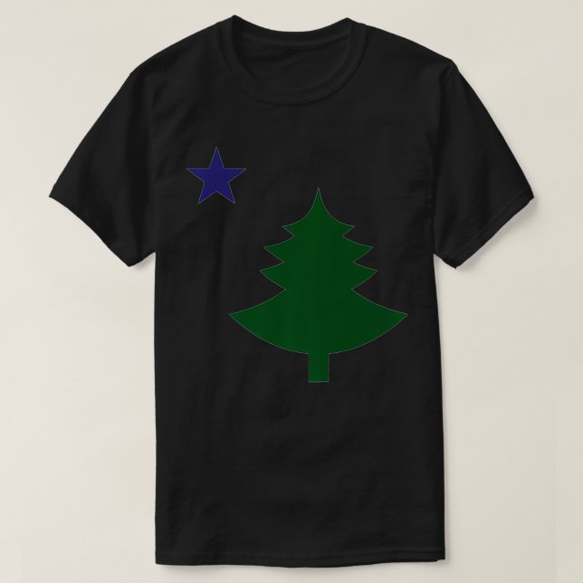 Camiseta Bandera del Estado de Maine 1901 Pine Tree Premium (Diseño del anverso)