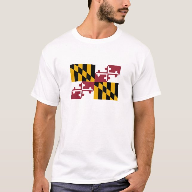 Camiseta Bandera del Estado de Maryland (Anverso)