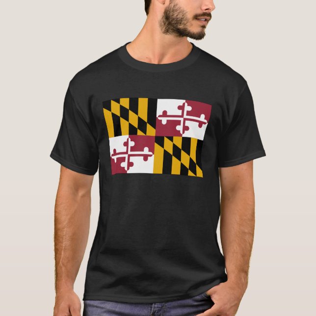 Camiseta Bandera del estado de Maryland (Anverso)