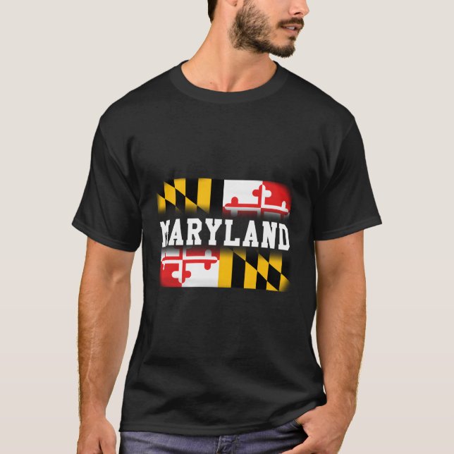 Camiseta Bandera del Estado de Maryland (Anverso)