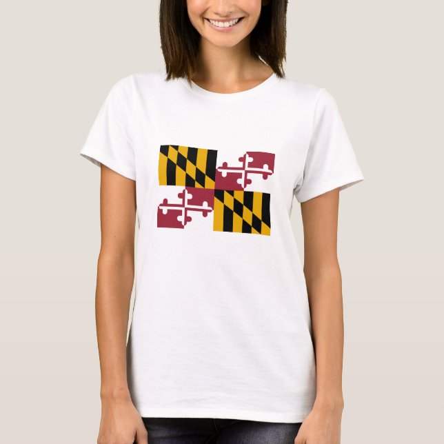 Camiseta Bandera del Estado de Maryland (Anverso)