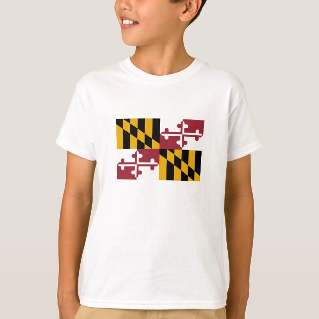 Camiseta Bandera del Estado de Maryland (Anverso)