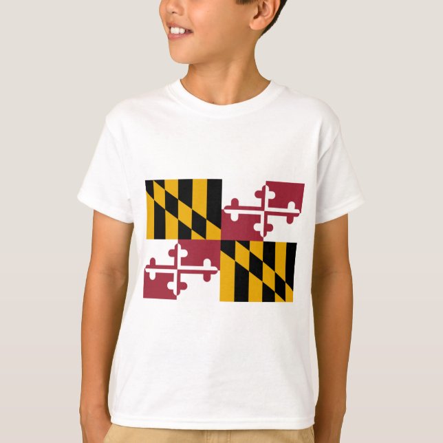 Camiseta Bandera del Estado de Maryland (Anverso)