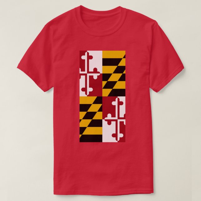 Camiseta Bandera del Estado de Maryland (Diseño del anverso)