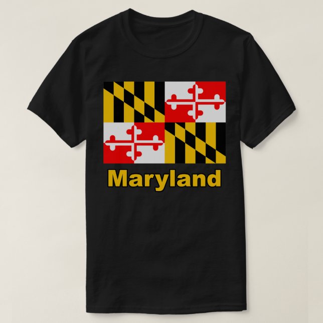 Camiseta Bandera del Estado de Maryland Baltimore Pullover  (Diseño del anverso)