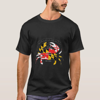 Camiseta Bandera del estado de Maryland Orgullo de cangrejo