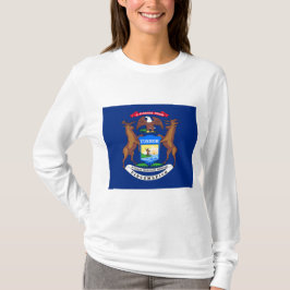 Camiseta Bandera del estado de Michigan