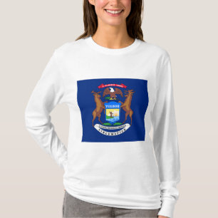 Camiseta Bandera del estado de Michigan