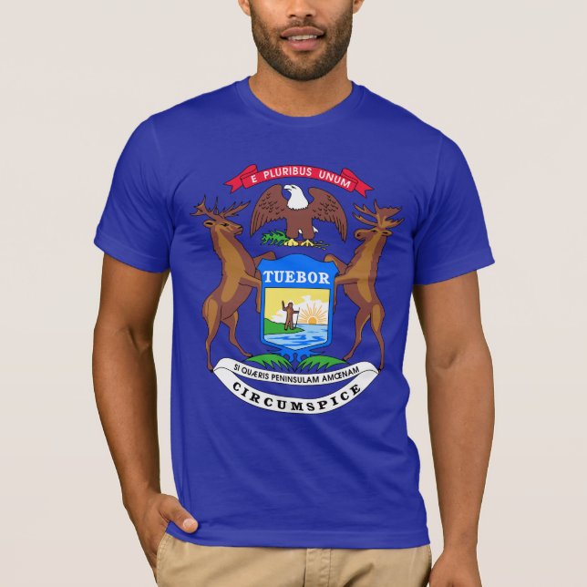 Camiseta Bandera del estado de Michigan (Anverso)