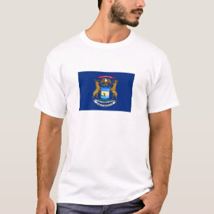 Camiseta Bandera del estado de Michigan