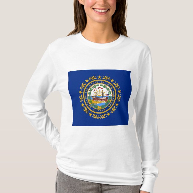 Camiseta Bandera del Estado de New Hampshire (Anverso)