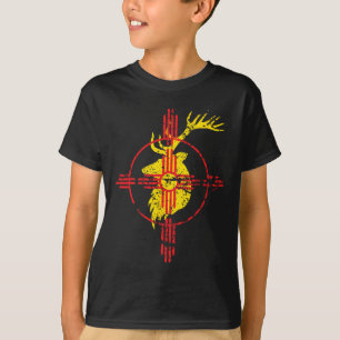 Camiseta Bandera del estado de Nuevo México Caza de alces s
