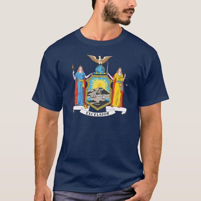 Camiseta Bandera del Estado de Nuevo York (Anverso)