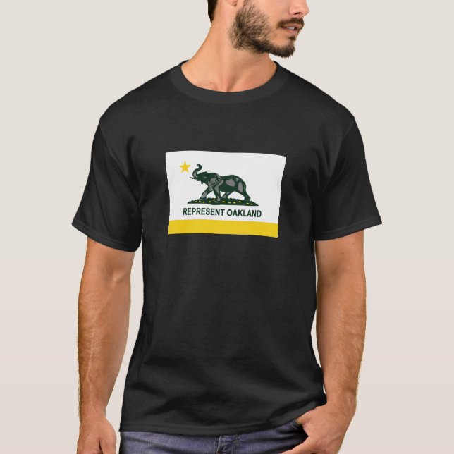 Camiseta Bandera del estado de Oakland (Anverso)