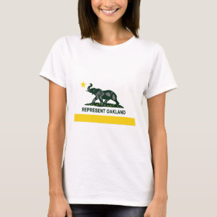 Camiseta Bandera del estado de Oakland (luz)