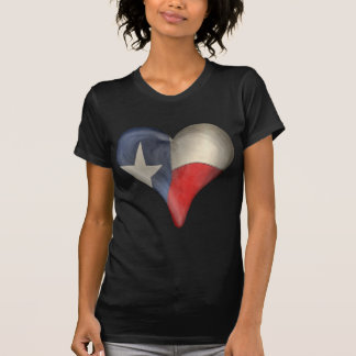 Camiseta Bandera del estado de Tejas en un corazón