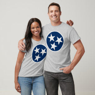 Camiseta Bandera del Estado de Tennessee Azul Estrellas Bla