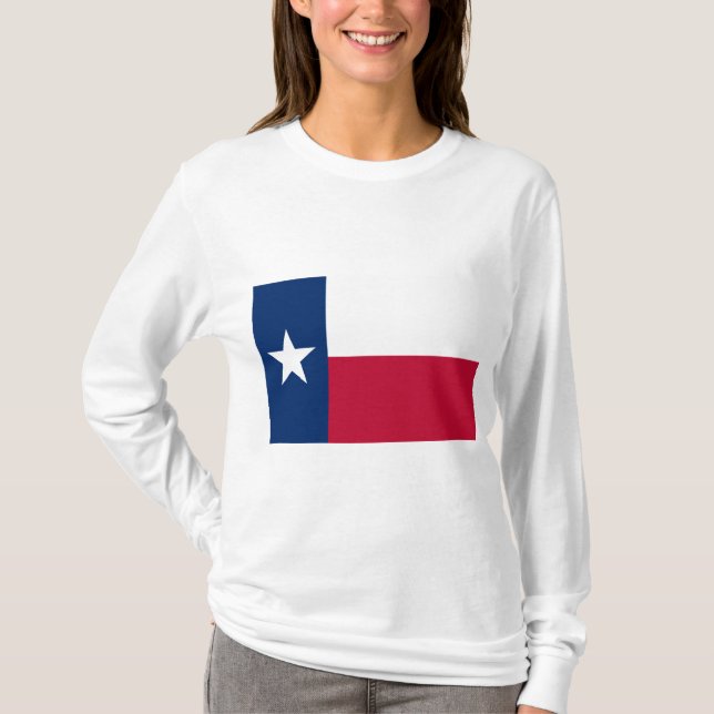 Camiseta Bandera del Estado de Texas (Texas) (Anverso)