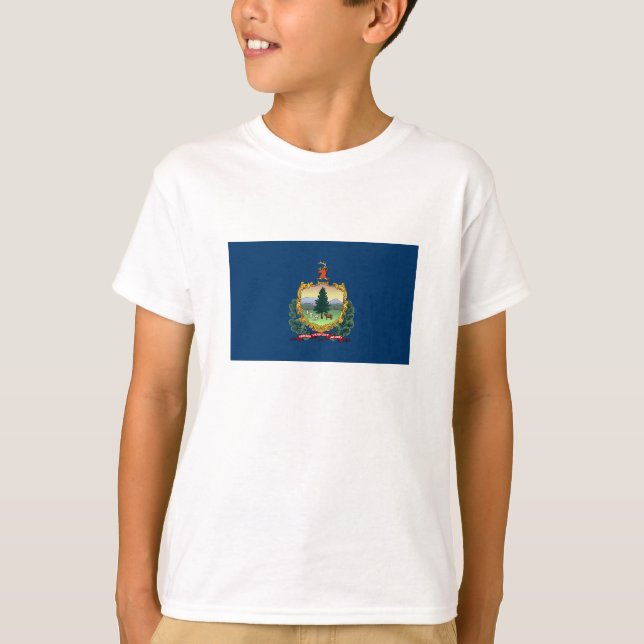 Camiseta Bandera del Estado de Vermont (Anverso)