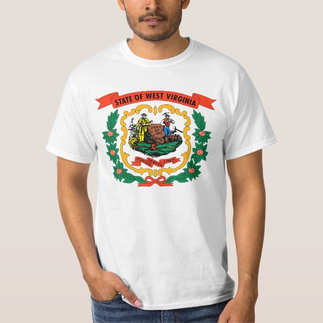 Camiseta Bandera del estado de Virginia Occidental (Anverso)