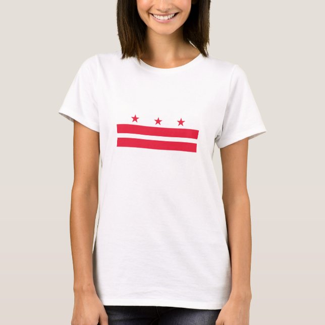 Camiseta Bandera del estado de Washington DC (Anverso)