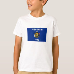 Camiseta Bandera del estado de Wisconsin