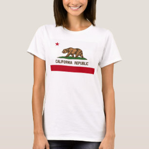 Camiseta Bandera del estado del oso de California
