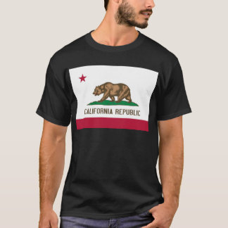 Camiseta Bandera del estado del oso de la república de