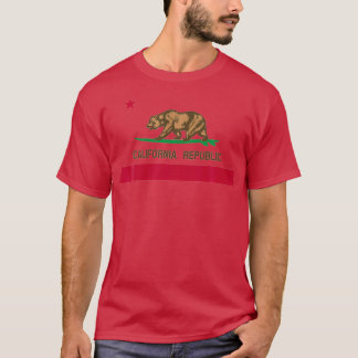 Camiseta Bandera del estado del oso de surf de la República