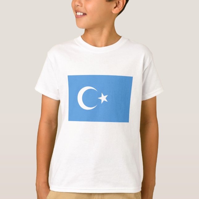 Camiseta Bandera del este de Turkestan Uyghur (Anverso)
