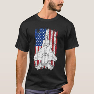 Camiseta Bandera del F-15 Eagle Americano USA Avión Militar